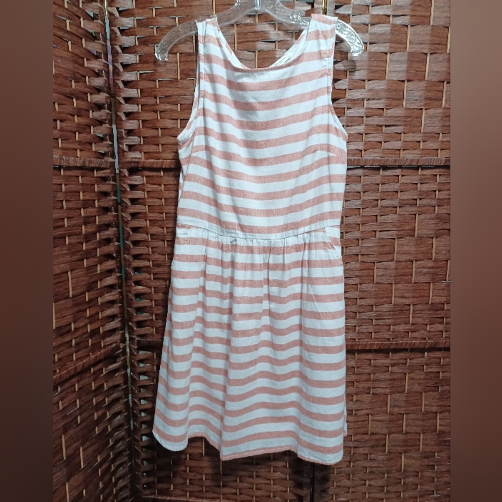Red And White Striped Day Dress
